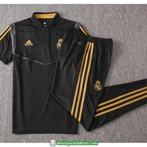 Polo Kit Real Madrid Entrainement 2019 2020 Noir