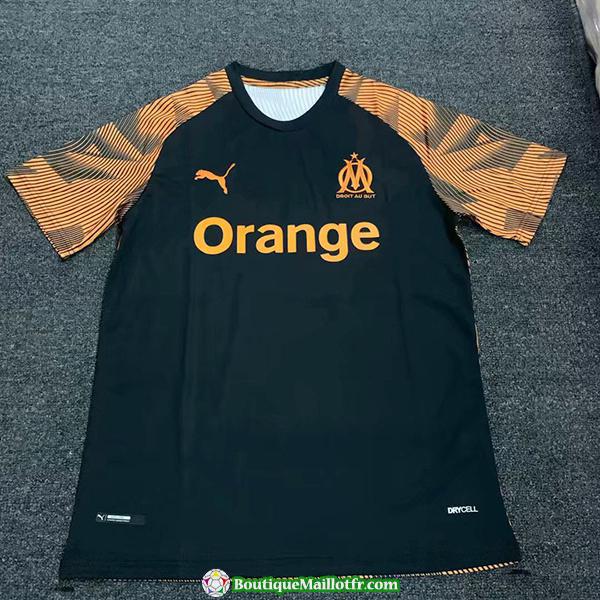 maillot marsella entrainement 2019 2020 noir orange