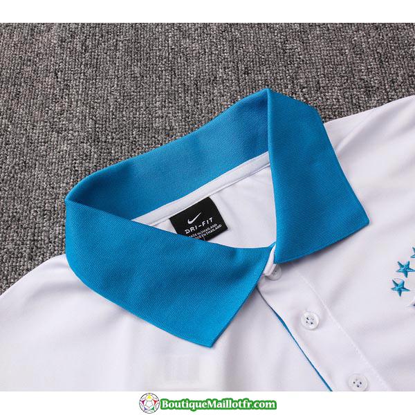 Polo Kit Bresil Entrainement 2019 2020 Bleu Blanc