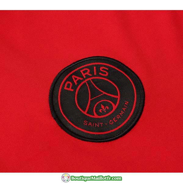 Polo Kit Paris Saint Germain Jordan Entrainement 2019 2020 Rouge