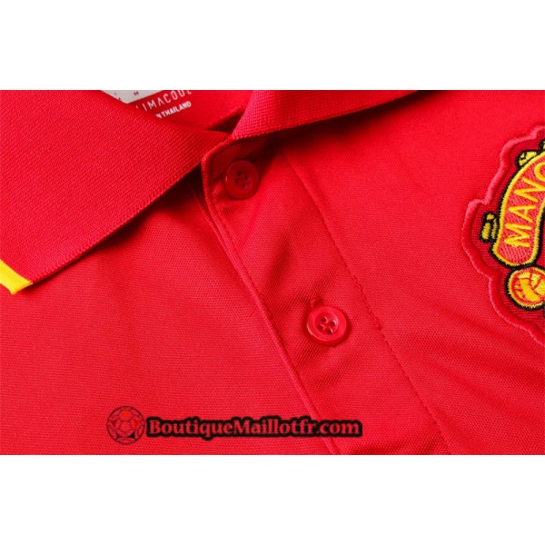 Maillot Entrenamiento Manchester United 2019 2020 Polo Rouge/noir
