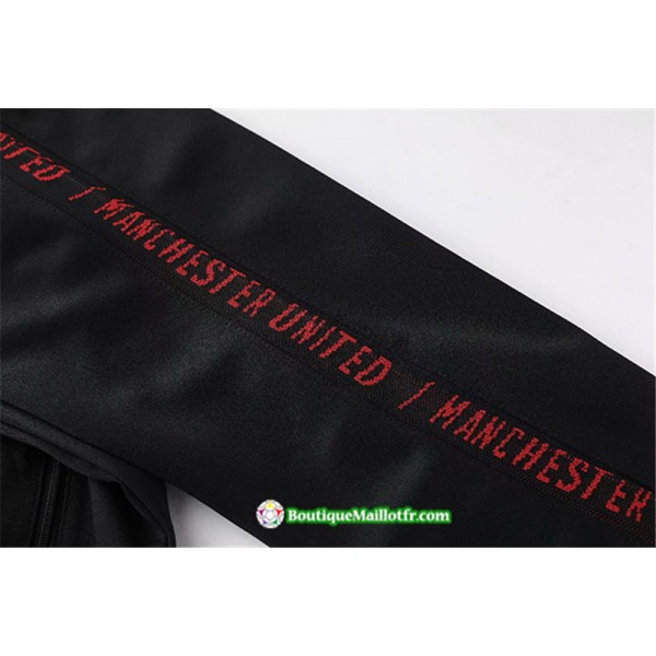 Veste Survetement Manchester United 2019 2020 Ensemble Noir/rouge