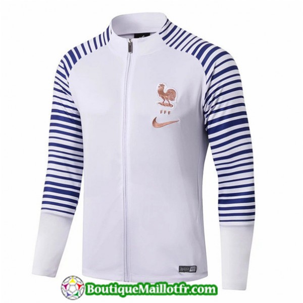 Veste De Foot France 2019 2020 Blanc/bleu