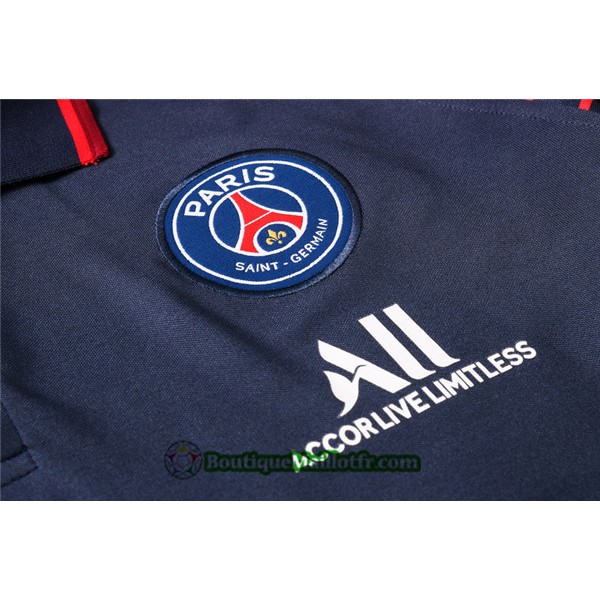 Maillot Entraînement Paris Saint Germain 2020 2021 Polo Bleu Marine/rouge