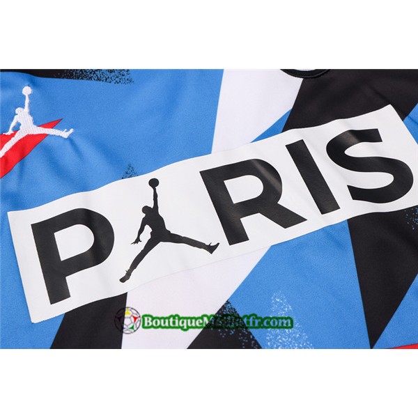 Maillot Entraînement Paris Saint Germain Jordan 2020 2021 Bleu Col Rond