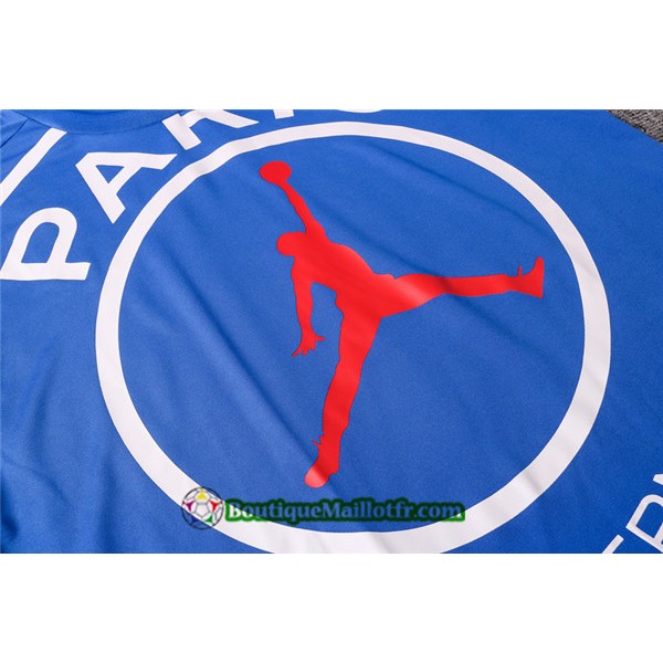 Maillot Entraînement Paris Saint Germain Jordan 2020 2021 Bleu Logo Jordan