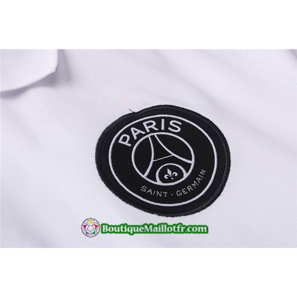 Maillot Entraînement Paris Saint Germain Jordan 2020 2021 Polo Blanc