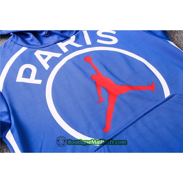 Survetement Paris Saint Germain 2020 2021 Bleu Jordan A Capuche