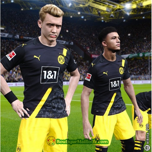 Maillot Borussia Dortmund 2020 2021 Exterieur Noir