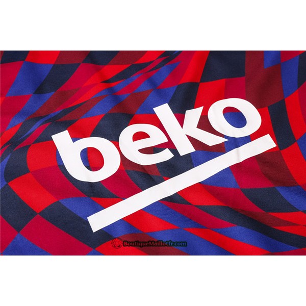 Maillot Kit Entraînement Barcelone 2020 2021 Training 3/4 Violet/rouge Rayon