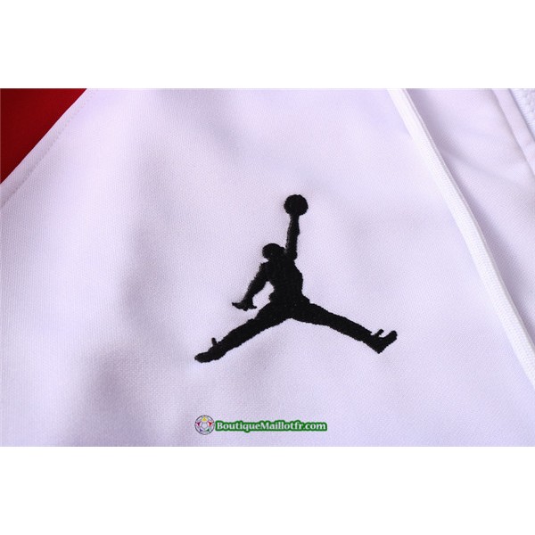 Veste Survetement Jordan 2020 2021 à Capuche Blanc