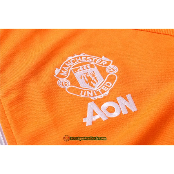 Veste Survetement Manchester United 2020 2021 Orange