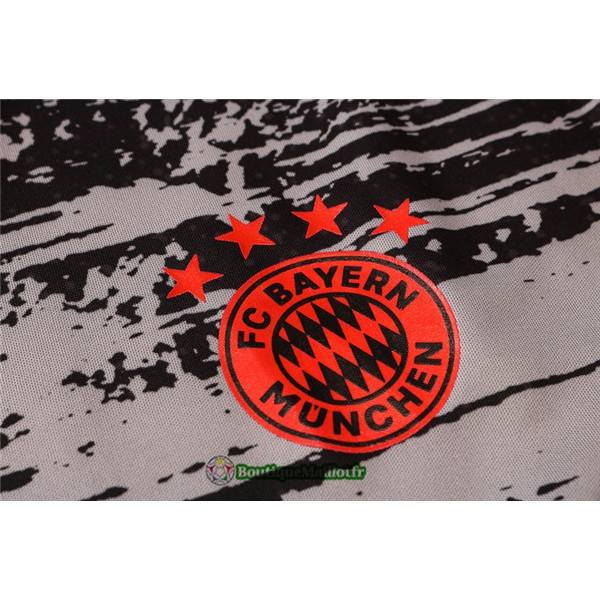 Maillot Kit Entraînement Bayern Munich Polo 2020 Training Noir/gris