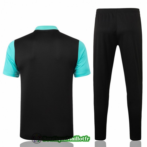 Maillot Kit Entraînement Liverpool Polo 2020 Training Noir/vert