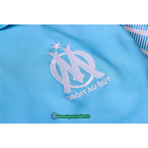 Maillot Kit Entraînement Marseille Polo 2020 Training Bleu Clair