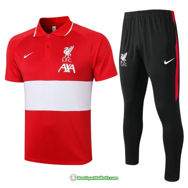 Maillot Kit Entraînement Liverpool Polo 2020 2021 Training Rouge/blanc