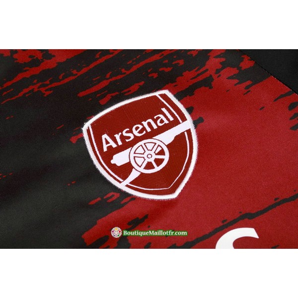 Survetement Arsenal 2021 2022 Rouge/noir Col Rond