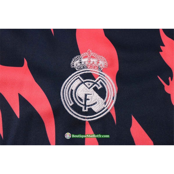 Survetement Real Madrid 2021 2022 Bleu Marine/rouge Col Rond