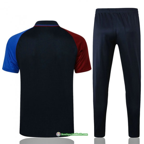 Maillot Kit Entraînement Polo Barcelone 2021 2022 Training Bleu Marine