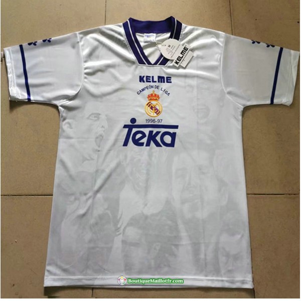 Maillot Real Madrid Rétro 1996 97 Champions Leagu...