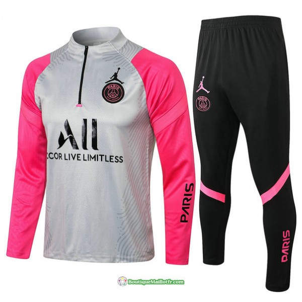 Survetement Psg Jordan 2021 2022 Blanc/rose