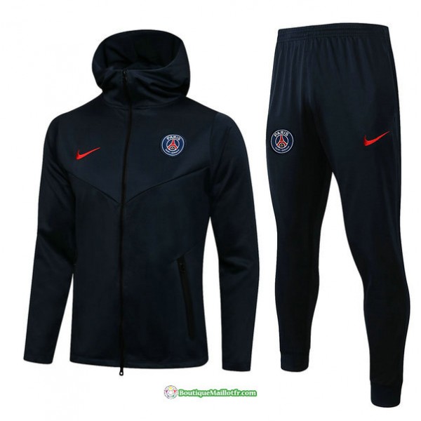 Veste Survetement Psg 2021 2022 à Capuche Bleu Ma...