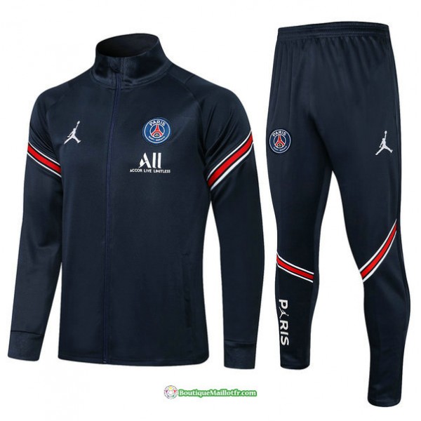 Veste Survetement Psg Jordan 2021 2022 Bleu Marine