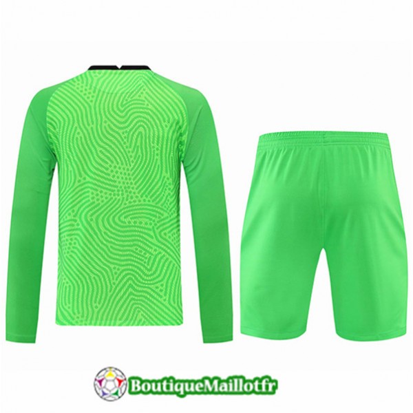 Maillot France Gardien De But + Short 2021 2022 Manche Longue Vert