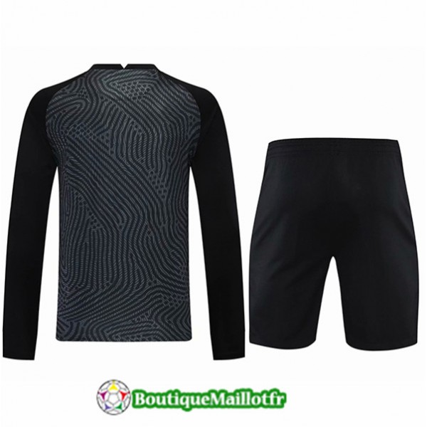 Maillot France Gardien De But + Short 2021 2022 Noir Manche Longue