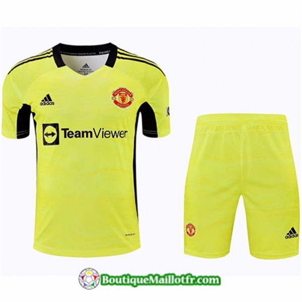 Maillot Manchester United + Short 2021 2022 Jaune