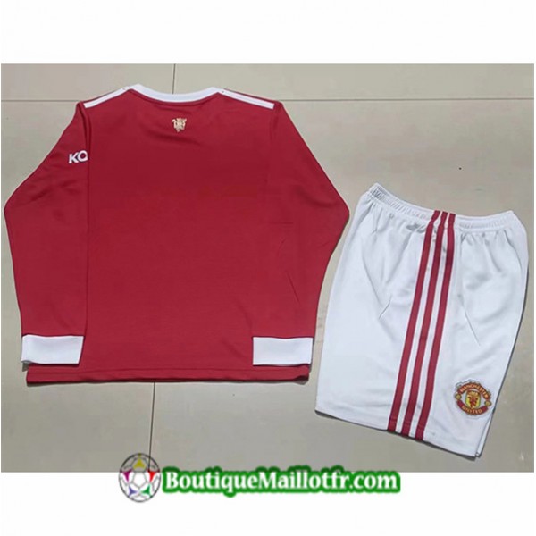 Maillot Manchester United Enfant 2021 2022 Domicile Manche Longue