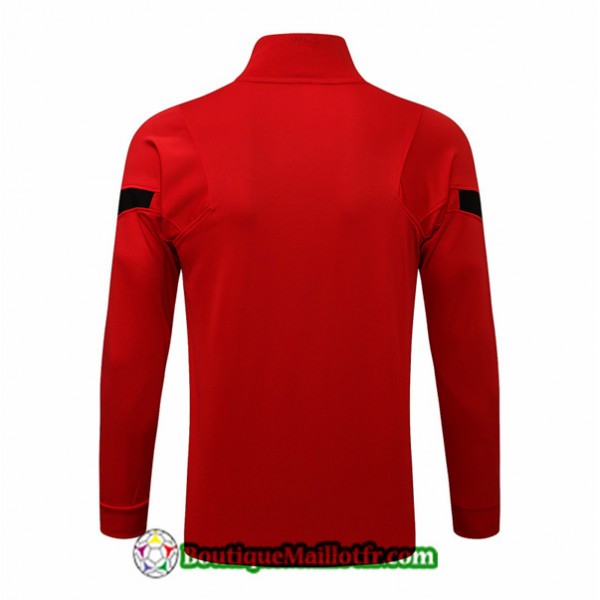 Maillot Veste Atletico Madrid 2021 2022 Rouge Col Rond