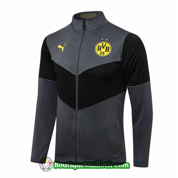 Maillot Veste Borussia Dortmund 2021 2022 Gris Fon...