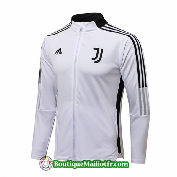Maillot Veste Juventus 2021 2022 Blanc/noir