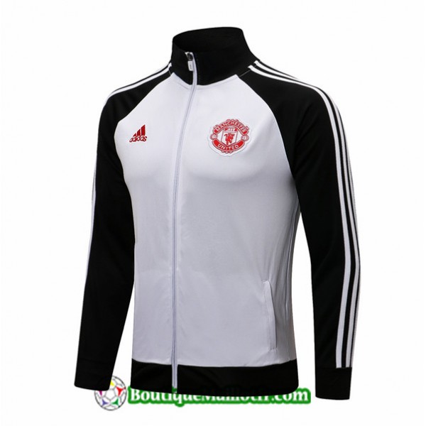 Maillot Veste Manchester United 2021 2022 Blanc/no...