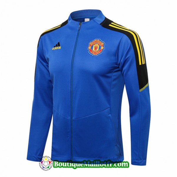 Maillot Veste Manchester United 2021 2022 Bleu