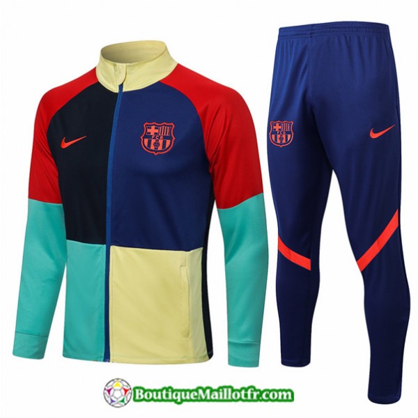 Maillot Veste Survetement Barcelone 2021 2022 Jaun...