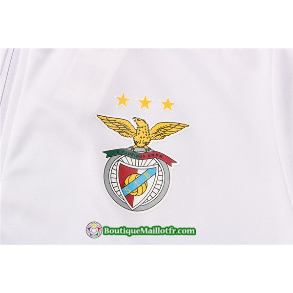 Maillot Veste Survetement Benfica 2021 2022 Blanc