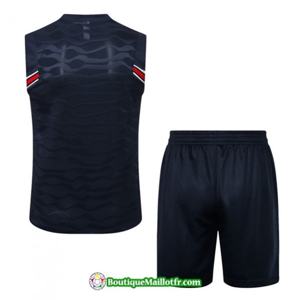 Kit Maillot Entraînement Psg Jordan Training 2022 2023 Debardeur Bleu Marine