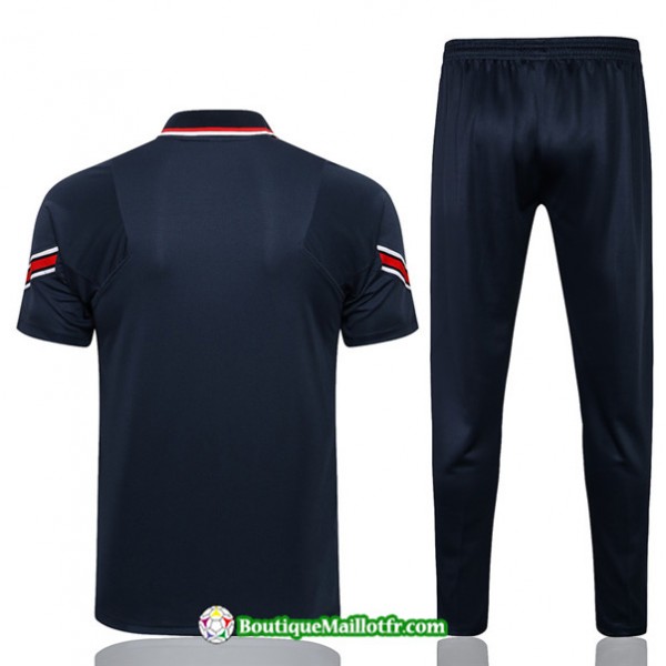 Kit Maillot Entraînement Polo Jordan Psg Training 2022 2023 Bleu Marine