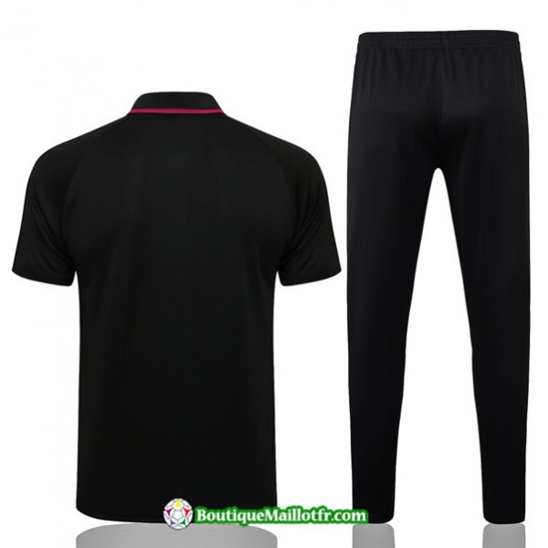 Kit Maillot Entraînement Polo Jordan Psg Training 2022 2023 Noir/violet