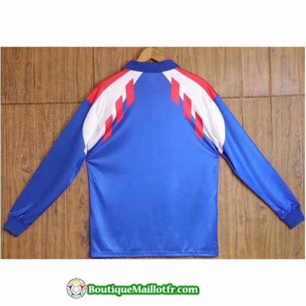 Maillot France Retro 1988 1990 Domicile Manche Longue