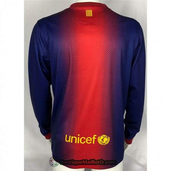 Maillot Barcelone Retro 2012 13 Domicile Manche Longue