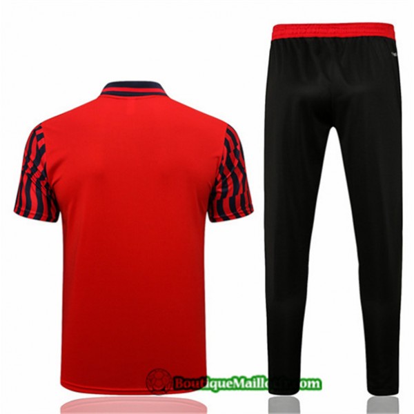 Maillot Kit Entraînement Polo Bayern Munich 2022 2023 Rouge Training