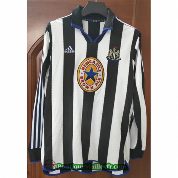 Maillot Newcastle United Retro 1999 2000 Domicile Manche Longue