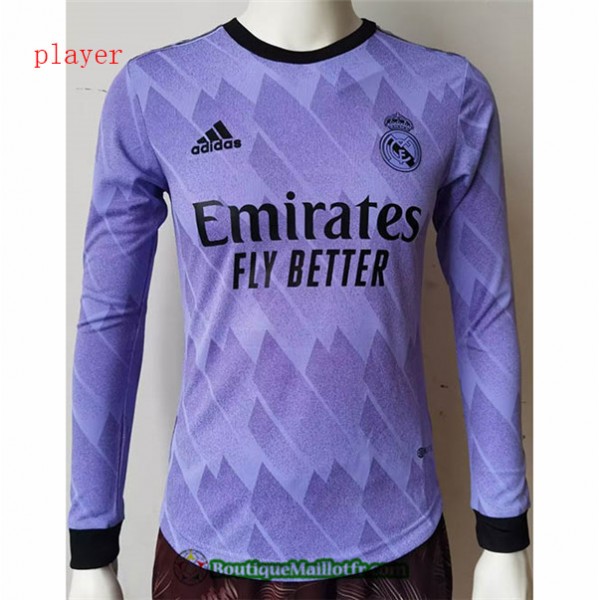 Maillot Real Madrid Player 2022 2023 Exterieur Manche Longue