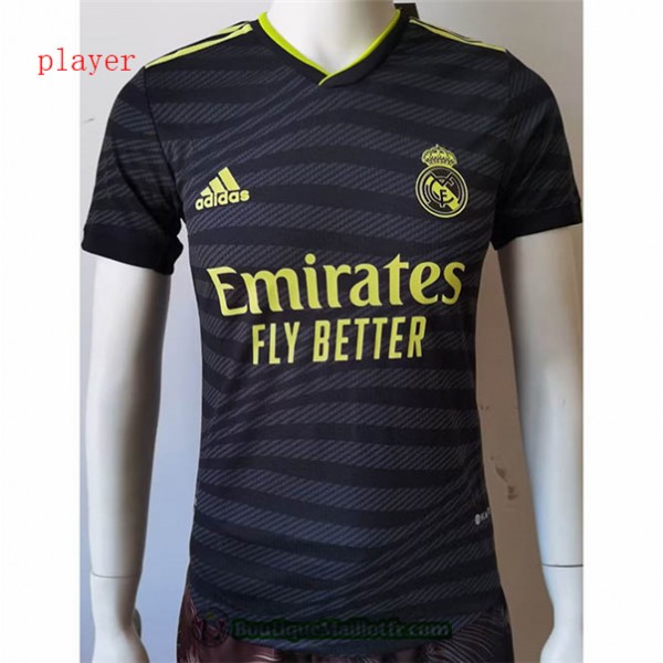 Maillot Real Madrid Player 2022 2023 Third Noir