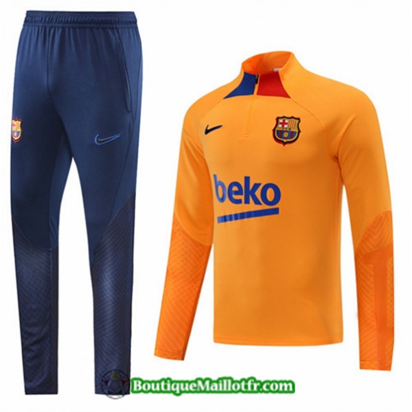 Maillot Survetement Barcelone 2022 2023 Orange