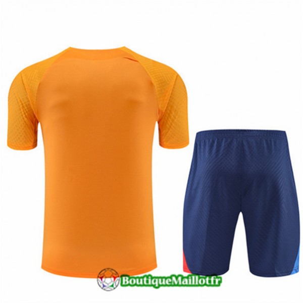 Maillot Kit Entraînement Barcelone 2022 2023 Orange/bleu Training
