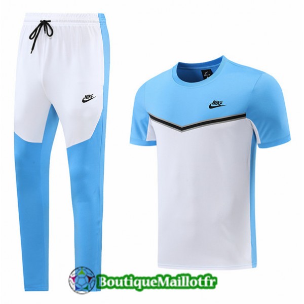 Maillot Kit Entraînement Nike 2022 2023 Bleu/blan...